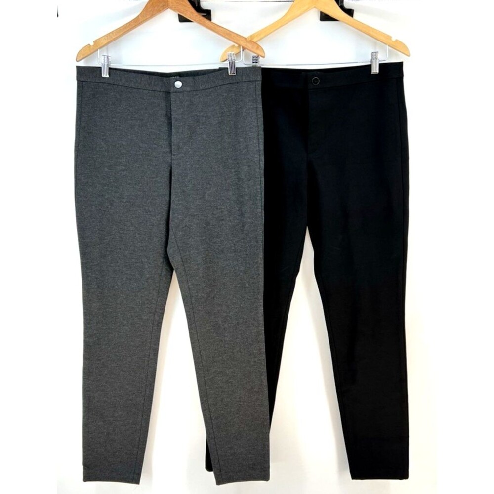 Banana Republic Womens 14L Tall Slim Tapered Dress Pants Gray Black Lot 2